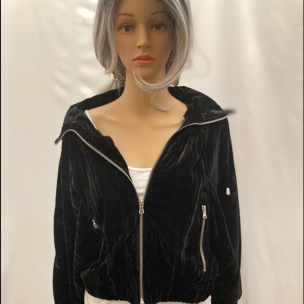 Catherine Malandrino black velvet jacket Sz M
